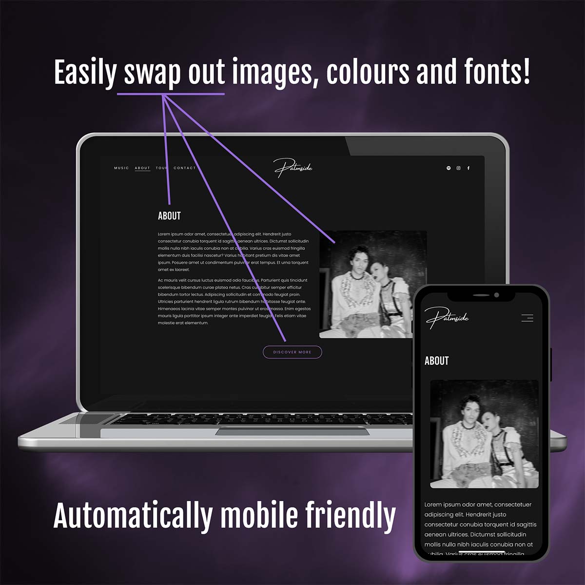 Musician Website Squarespace Template