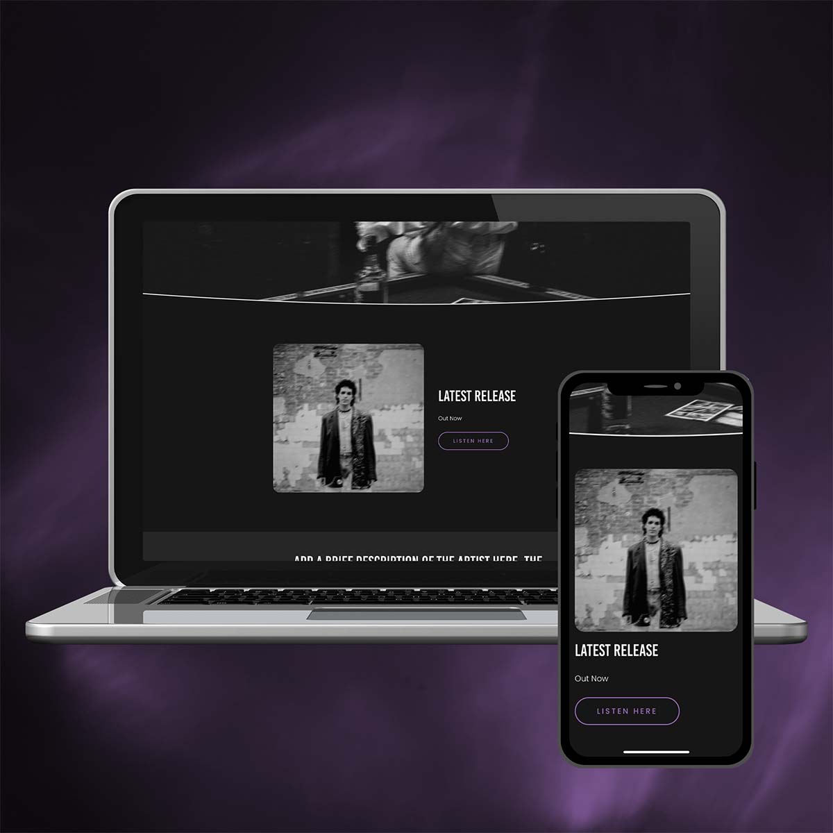 Musician Website Squarespace Template