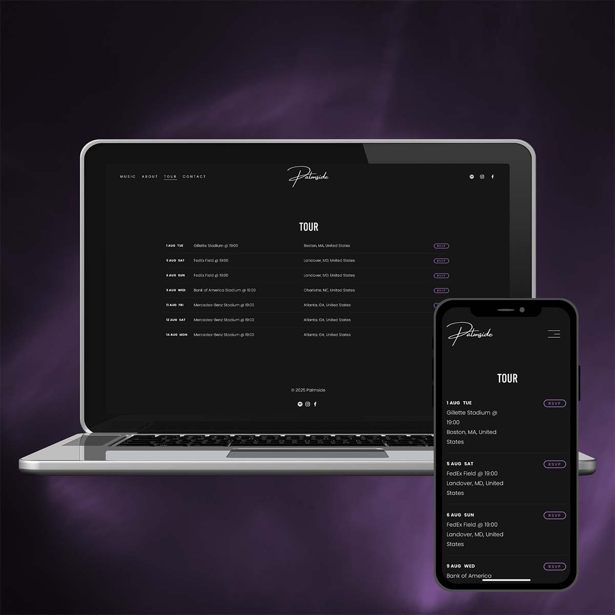Musician Website Squarespace Template